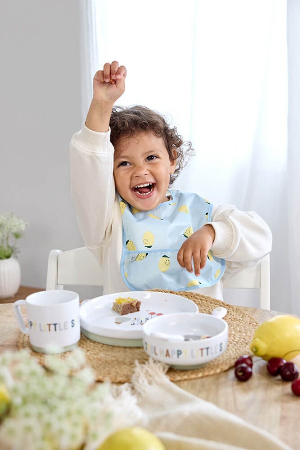 Zestaw śliniaków wodoodpornych 2szt. 6m+ Happy Fruits Lemon / Lassig