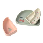 Zestaw silikonowych naczyń 3 el. Happy Fruit Cherry / Lassig