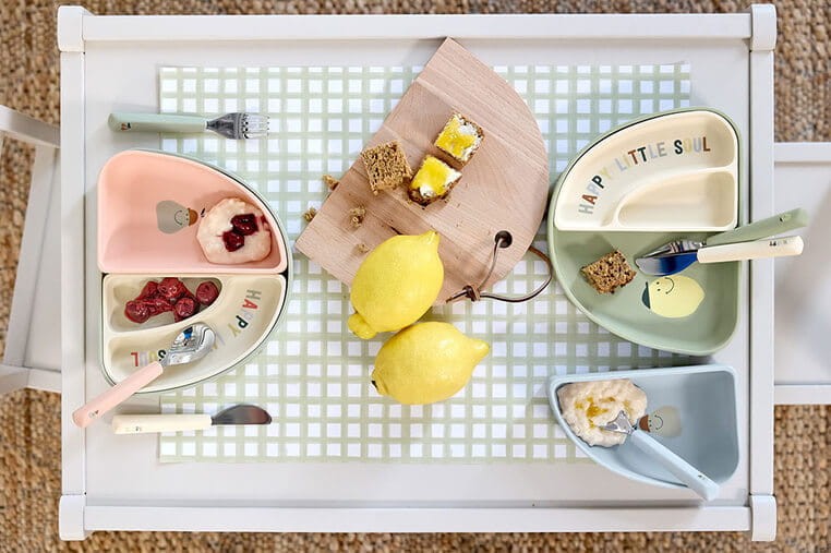 Zestaw silikonowych naczyń 3 el. Happy Fruit Lemon / Lassig