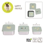 Pojemnik na przekąski snackbox ze stali nierdzewnej 3 szt. Happy Fruits Lemon / Lassig