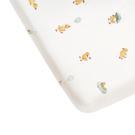 Prześcieradło do łóżeczka LUCKY DUCKY / Layette