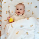 Prześcieradło do łóżeczka LUCKY DUCKY / Layette