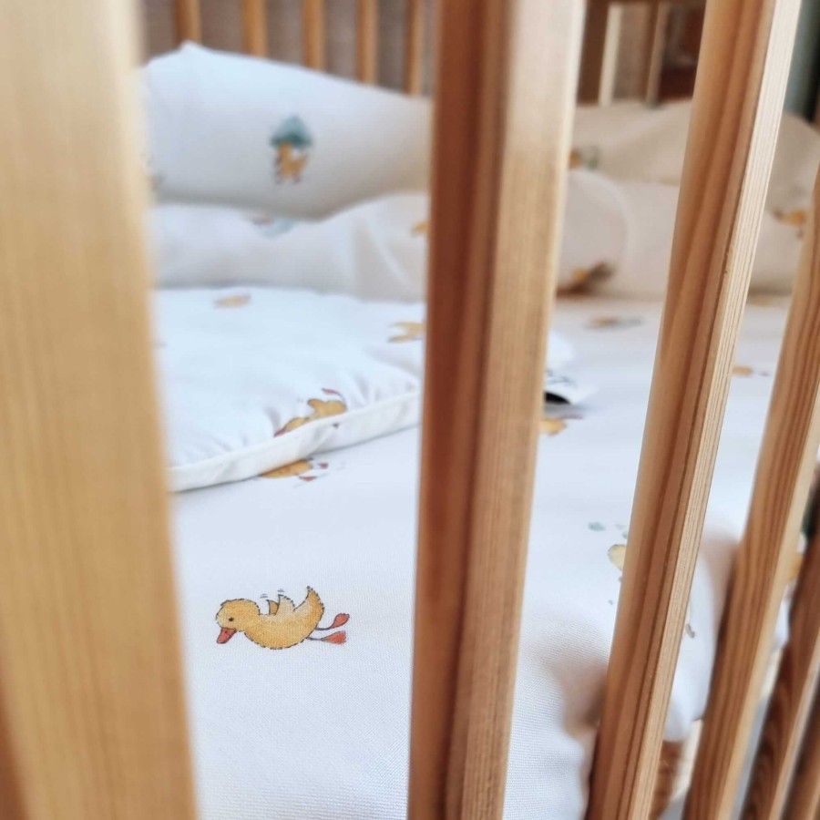 Prześcieradło do łóżeczka LUCKY DUCKY / Layette