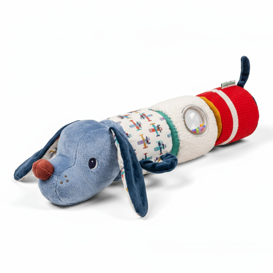 Wałek dźwiękowy 4-elementowy Piesek Jules 6 m+ / Lilliputiens