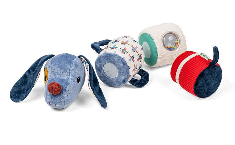 Wałek dźwiękowy 4-elementowy Piesek Jules 6 m+ / Lilliputiens