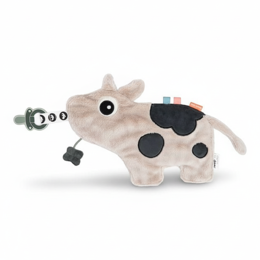 Kocyk przytulanka dla niemowlaka Krówka Dotti Sand / Done by Deer