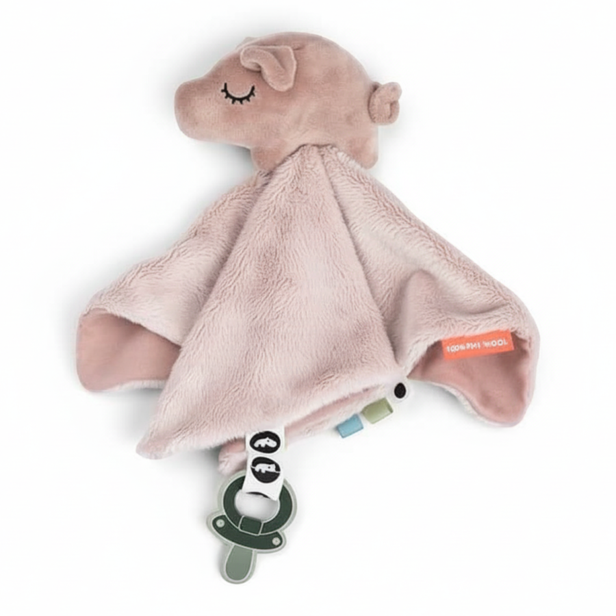 Kocyk przytulanka dla niemowlaka Świnka Pigee Powder / Done by Deer