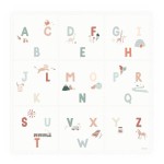 Dwustronna mata piankowa EEVAA 3w1 Alphabet, Terrazzo / Play&Go
