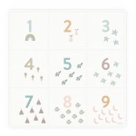 Dwustronna mata piankowa EEVAA 3w1 Numbers, Dots / Play&Go