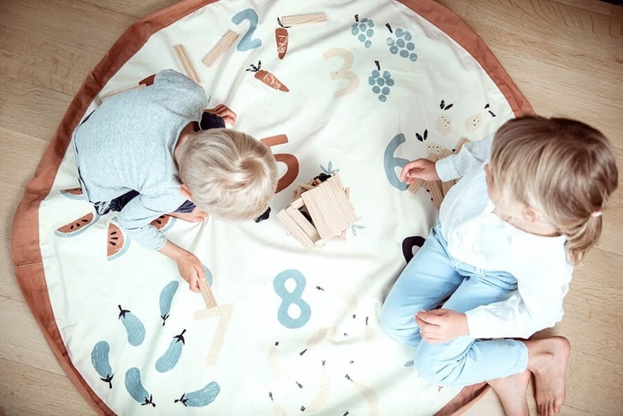 Worek na zabawki i mata do zabawy 2w1 - Veggie Numbers / Play&Go
