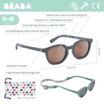Okulary przeciwsłoneczne dla dzieci 4-6 lat Sunny - Mineral grey / Beaba