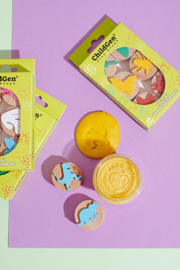 Zestaw drewniane stemple 6 szt. DINOZAURY / ChildGen