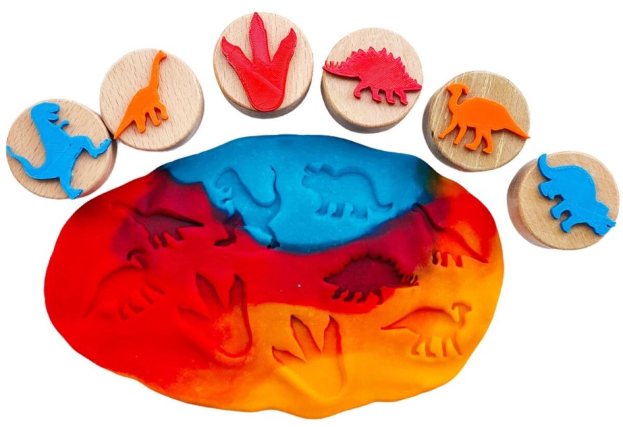 Zestaw drewniane stemple 6 szt. DINOZAURY / ChildGen