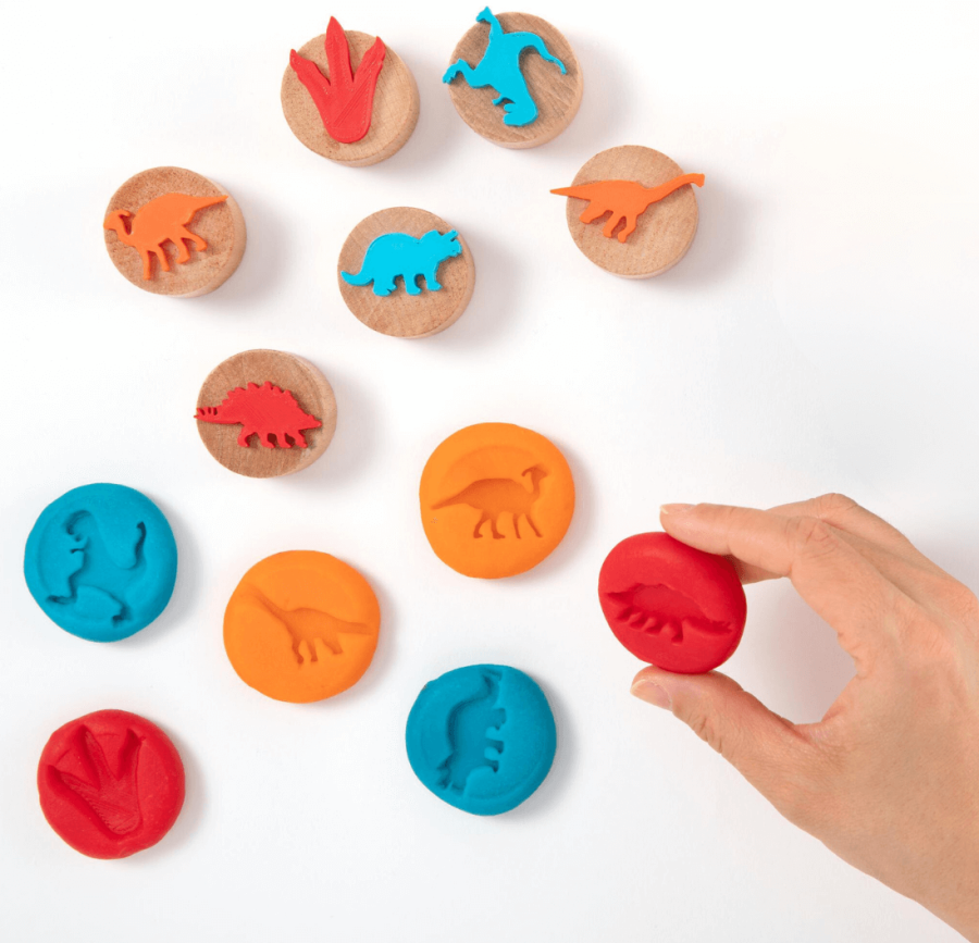 Zestaw drewniane stemple 6 szt. DINOZAURY / ChildGen