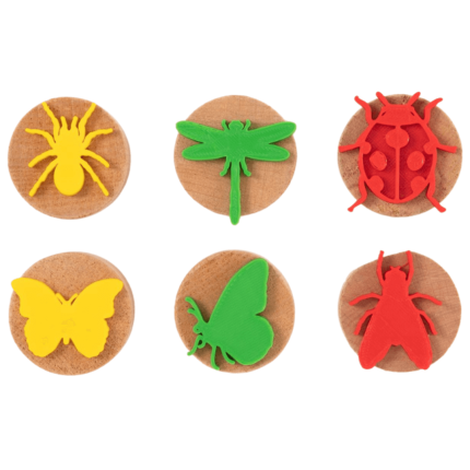 Zestaw drewniane stemple 6 szt. OWADY / ChildGen