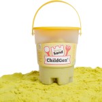 Piasek kinetyczny z foremką, 100% naturalny, 500g, kolor ŻÓŁTY / ChildGen