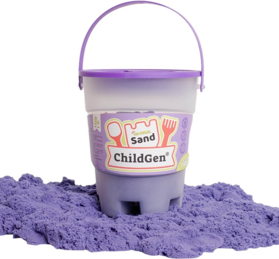 Piasek kinetyczny z foremką, 100% naturalny, 500g, kolor FIOLETOWY / ChildGen