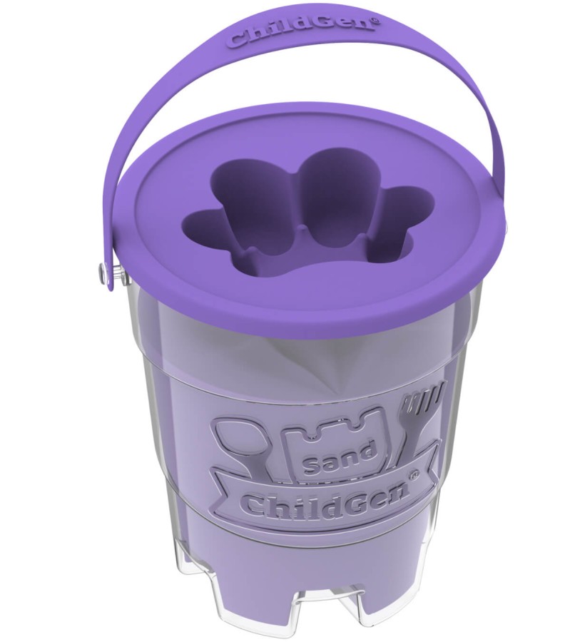 Piasek kinetyczny z foremką, 100% naturalny, 500g, kolor FIOLETOWY / ChildGen