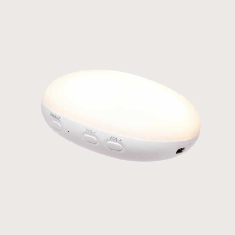 Moonie 2.0 CREAM - szumiący króliczek z lampką nocną Biały, Kremowe uszy