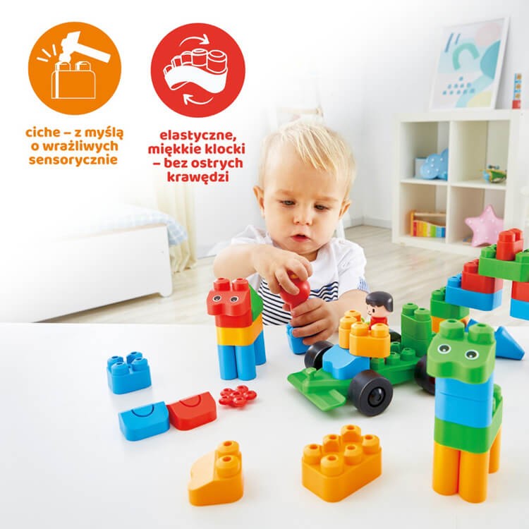 Klocki konstrukcyjne Miasto 50 el., 18m+ /  PolyM