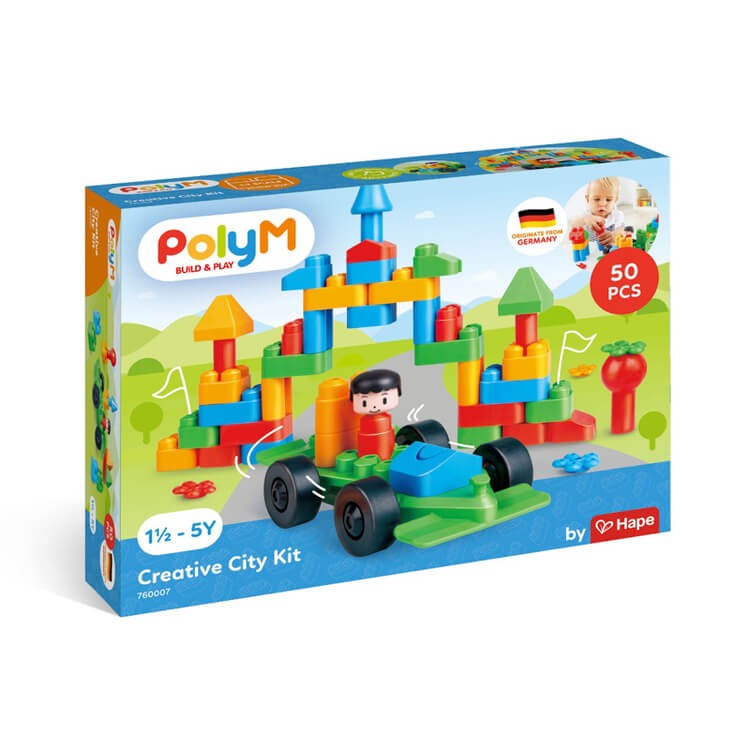 Klocki konstrukcyjne Miasto 50 el., 18m+ /  PolyM