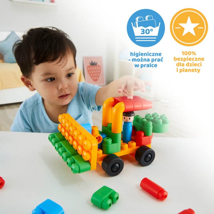 Klocki konstrukcyjne Kreatywny zestaw startowy 25 el., 18m+ /  PolyM