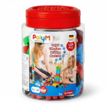 Klocki konstrukcyjne w pudełku Zestaw małego konstruktora 128 el., 18m+ /  PolyM