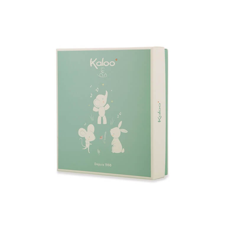 Zestaw prezentowy 2w1 Króliczek (komforter + naszyjnik dzwoneczek ciążowy Bola) Petites Chansons / Kaloo