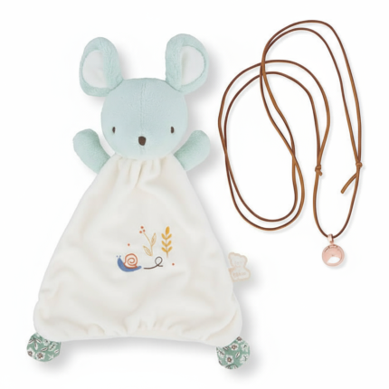 Zestaw prezentowy 2w1 Myszka (komforter + naszyjnik dzwoneczek ciążowy Bola) Petites Chansons / Kaloo