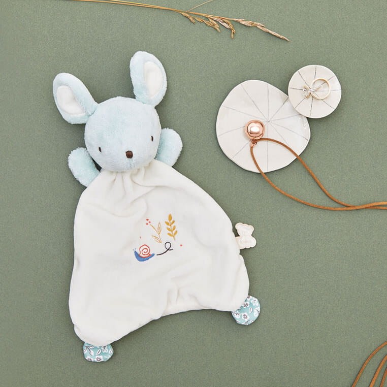 Zestaw prezentowy 2w1 Myszka (komforter + naszyjnik dzwoneczek ciążowy Bola) Petites Chansons / Kaloo