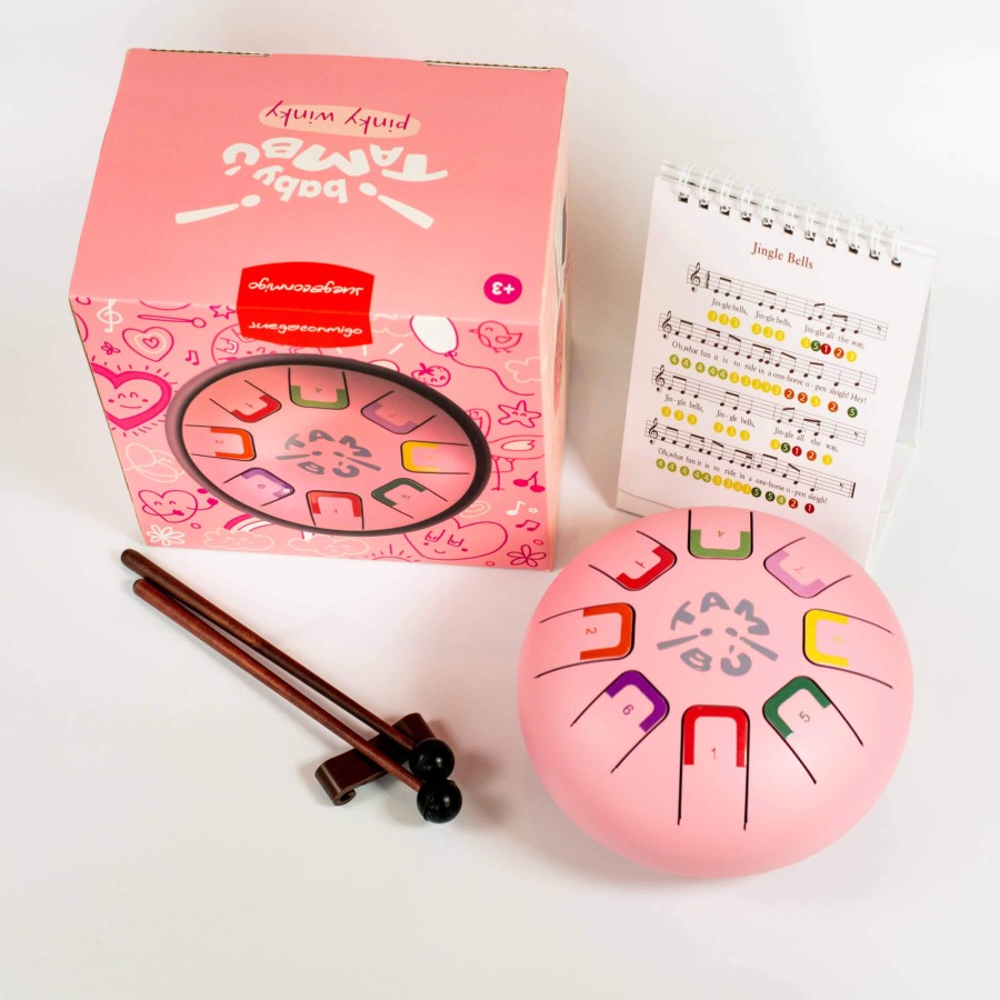 Bębenek językowy Baby Tambu śr. 15cm - Pinky Winky / Juegaconmigo