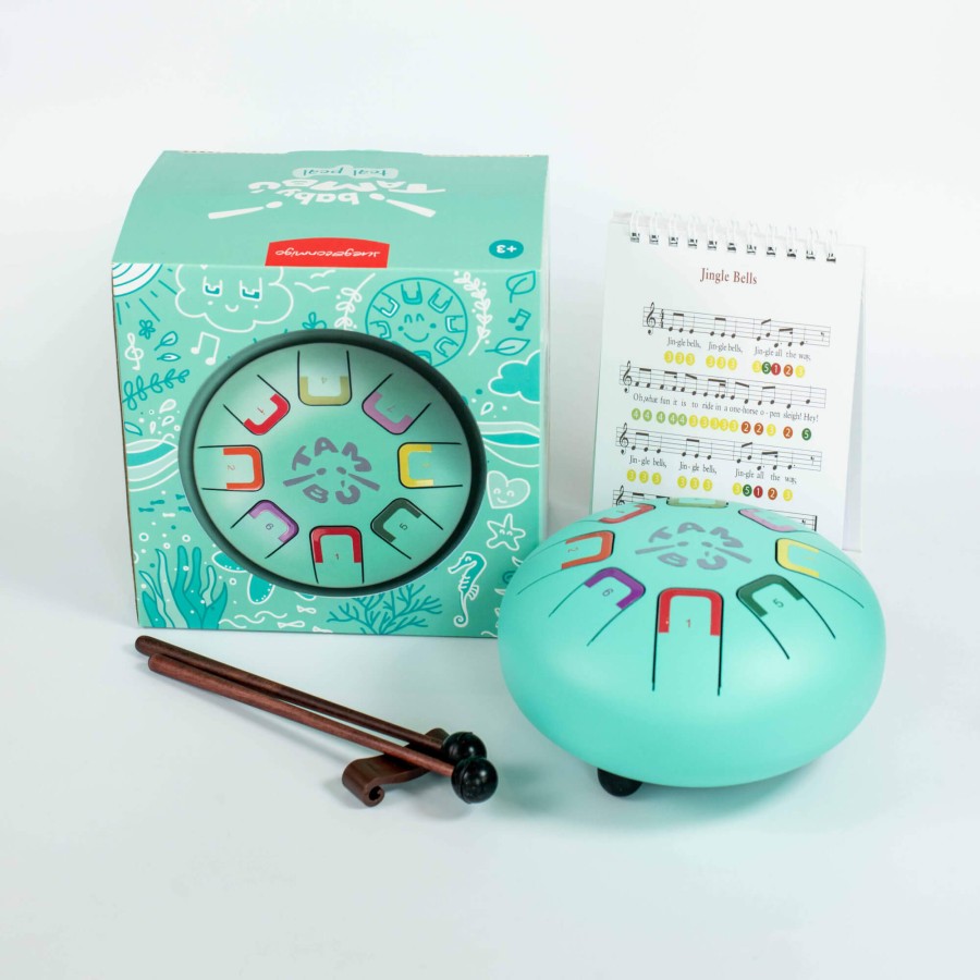 Bębenek językowy Baby Tambu śr. 15cm - Teal Peal / Juegaconmigo