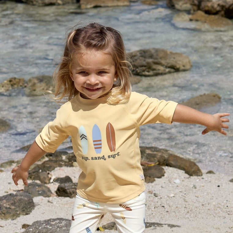 Koszulka z filtrem UV60 z krótkim rękawem Splash & Fun Deski surfingowe vanilla / Lassig