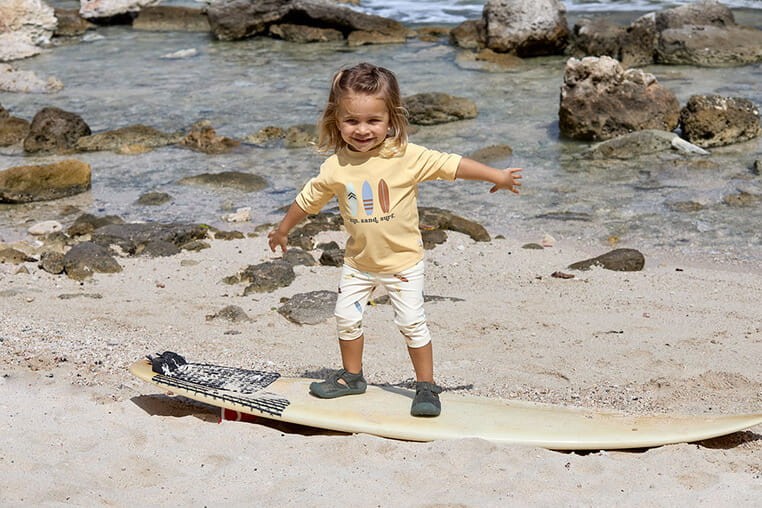 Koszulka z filtrem UV60 z krótkim rękawem Splash & Fun Deski surfingowe vanilla / Lassig