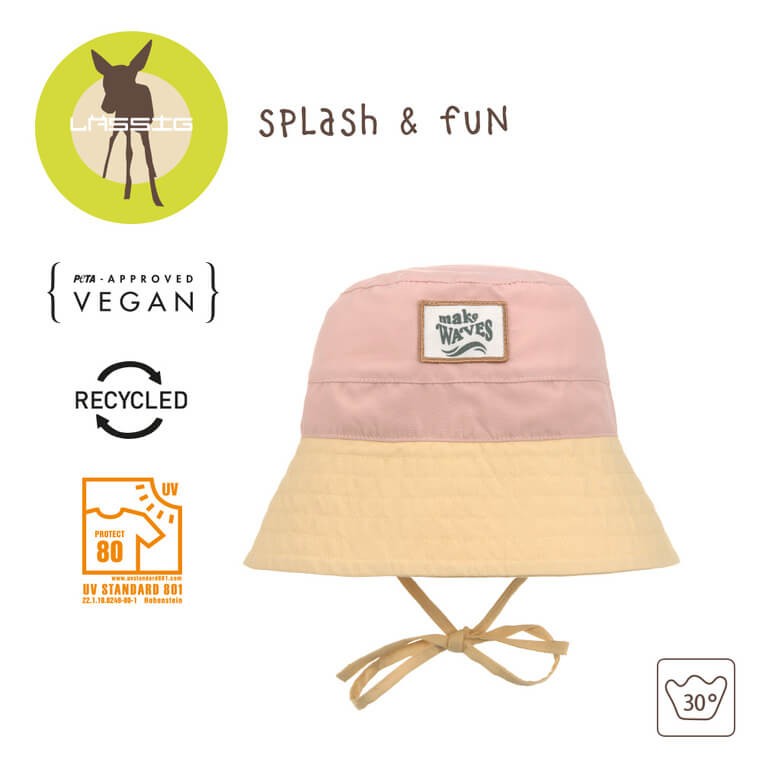 Kapelusz rybacki z filtrem UV80 Splash & Fun vanilla, peach / Lassig