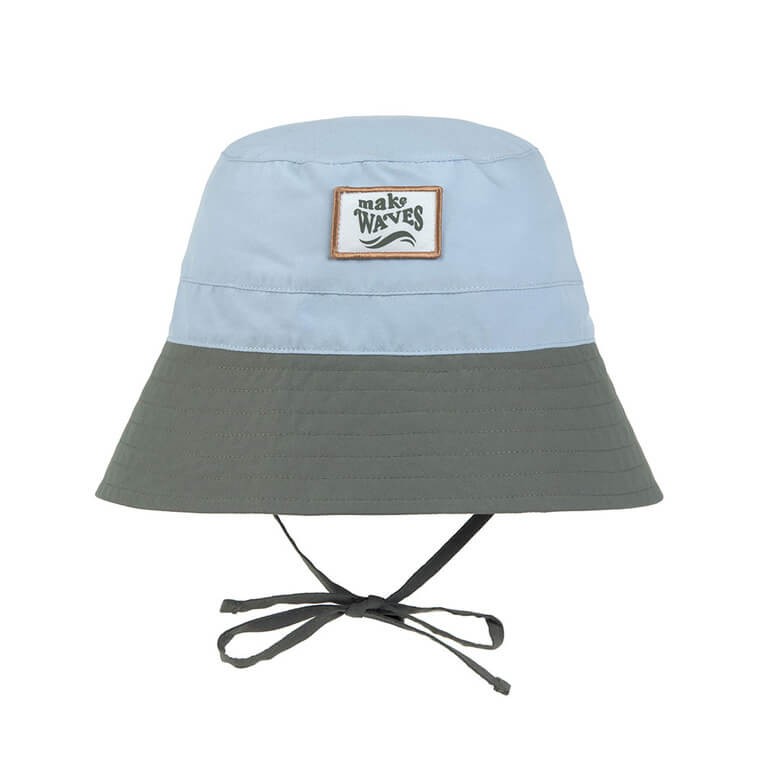 Kapelusz rybacki z filtrem UV80 Splash & Fun sky blue, deep olive / Lassig