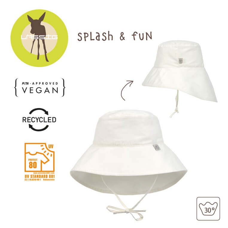 Kapelusz z filtrem UV80 z osłoną karku Splash & Fun sea salt / Lassig