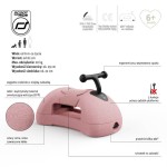 My First - ewolucyjny jeździk pchacz 3w1 6 m+ Rose / Scootandride