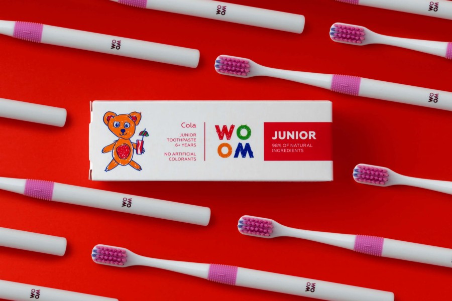 Naturalna pasta do zębów dla dzieci w wieku 6+ lat o smaku gumy balonowej, 50 ml / WOOM