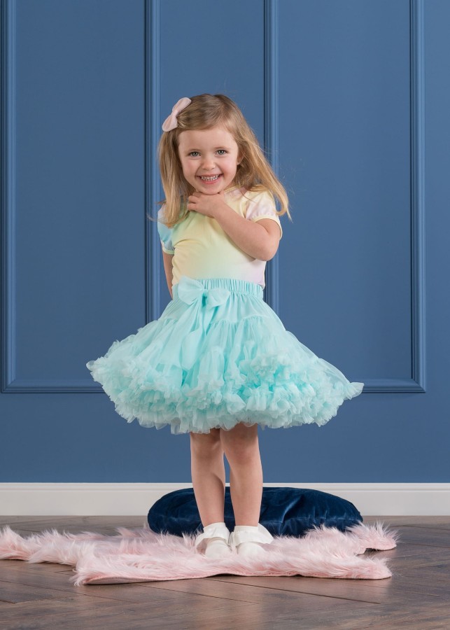 Spódnica Pettiskirt - Aqua RÓŻNE ROZMIARY / Manufaktura Falbanek