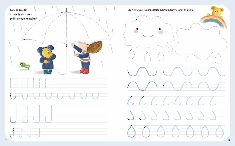 Zabawy z Felusiem i Guciem. Ćwiczymy wzory i szlaczki / Wydawnictwo Nasza Księgarnia