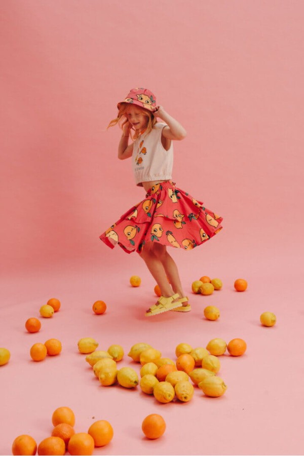 Spódnica Falbany - cytryna różowa / Dear Sophie