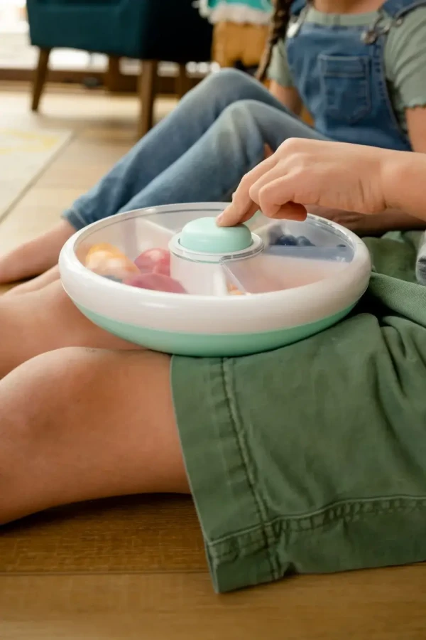 LARGE SNACK SPINNER duży pojemnik na przekąski, Macaron Blue / GOBE