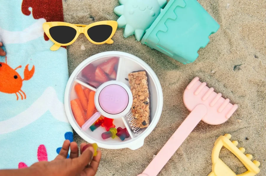 LARGE SNACK SPINNER duży pojemnik na przekąski, Taro Purple / GOBE
