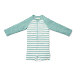 Swimsuit z długim rękawem Stripes Surf Blue / Little Dutch