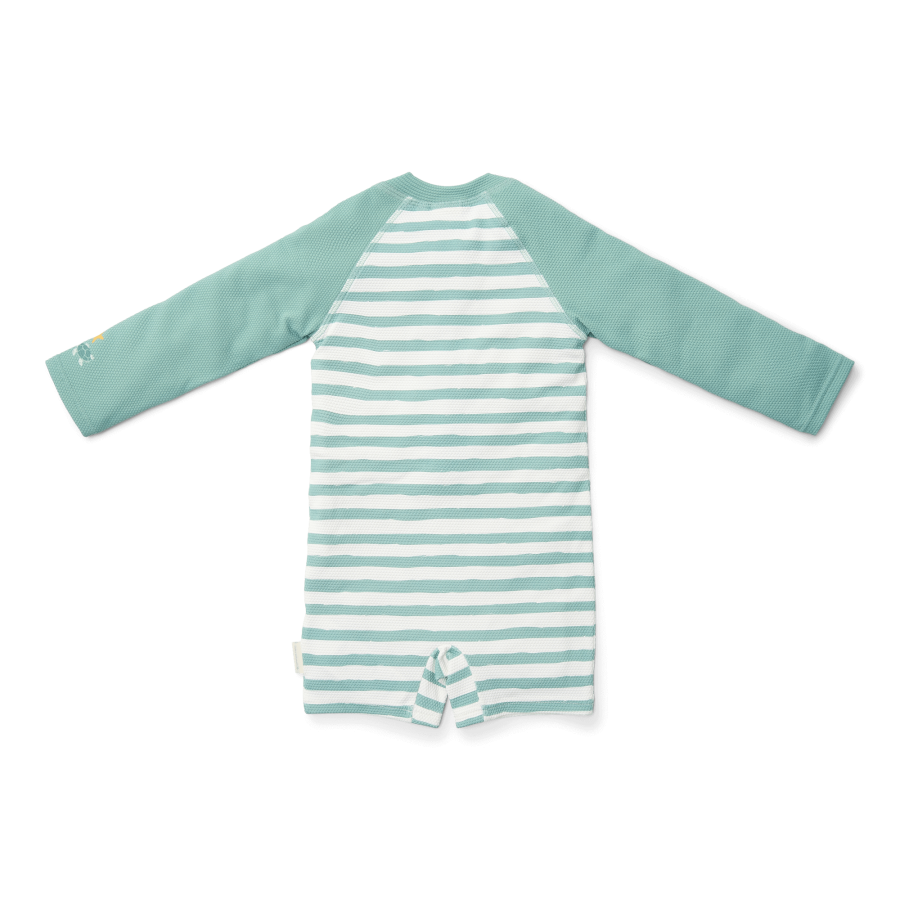 Swimsuit z długim rękawem Stripes Surf Blue / Little Dutch