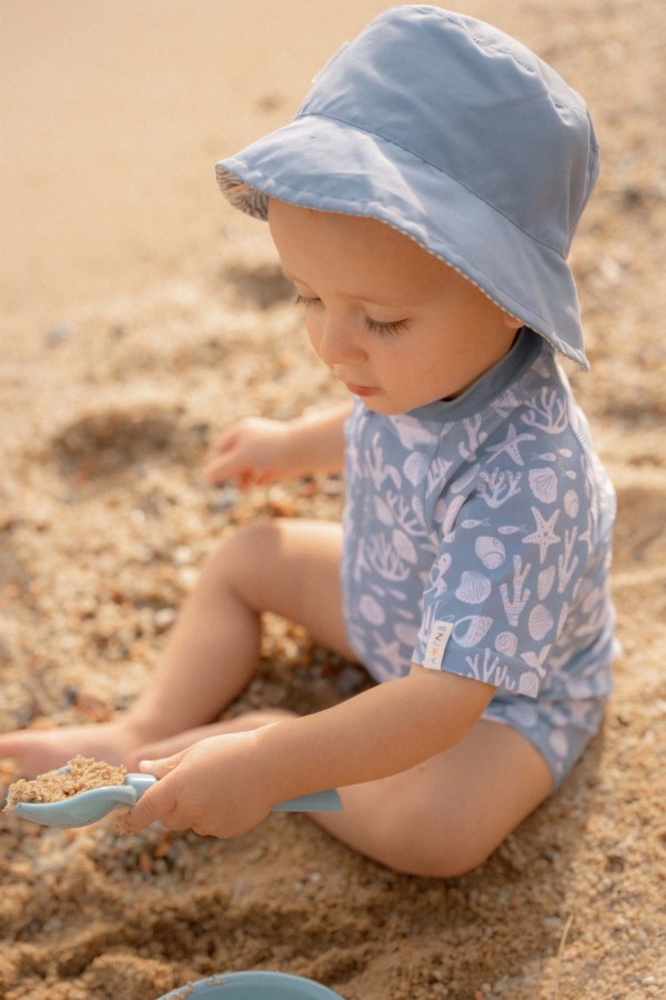 Swimsuit z krótkim rękawem Sea Life Ocean Blue / Little Dutch