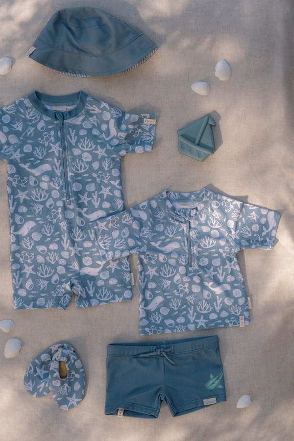 Swimsuit z krótkim rękawem Sea Life Ocean Blue / Little Dutch