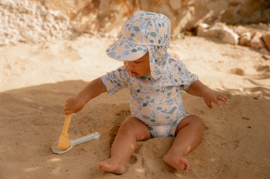 Swimsuit z krótkim rękawem Seashells / Little Dutch