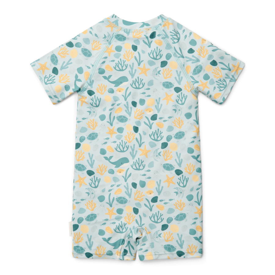 Swimsuit z krótkim rękawem Seashells / Little Dutch